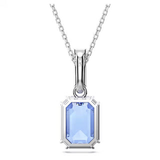 Swarovski - Millenia pendant, Octagon cut, Blue, Rhodium plated 5696518