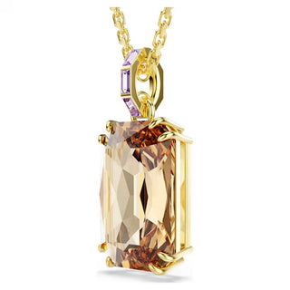 Swarovski Millenia pendant, Octagon cut, Caramel, Gold-tone plated - 5725752