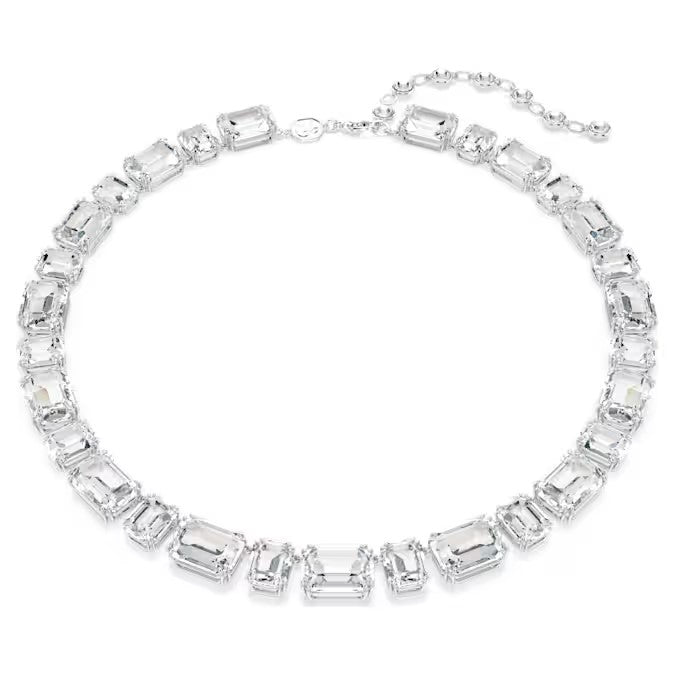 Swarovski - Millenia Tennis necklace, Octagon cut, White, Rhodium plated 5705757