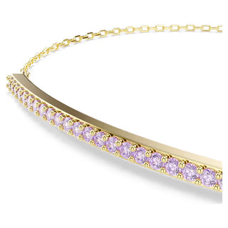Swarovski Only bracelet, Round cut, Purple, 18K gold finish 5757795