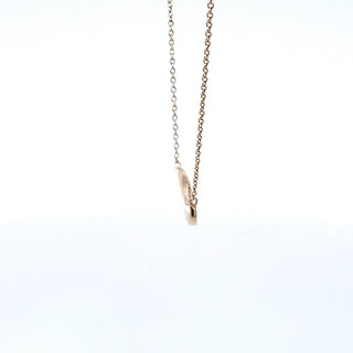 14K Yellow Gold Diamond Pendant, 18"