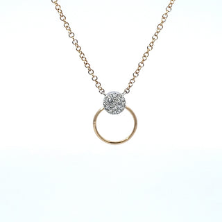 Colgante de diamantes de 0,05 quilates en oro amarillo y blanco de 14 quilates