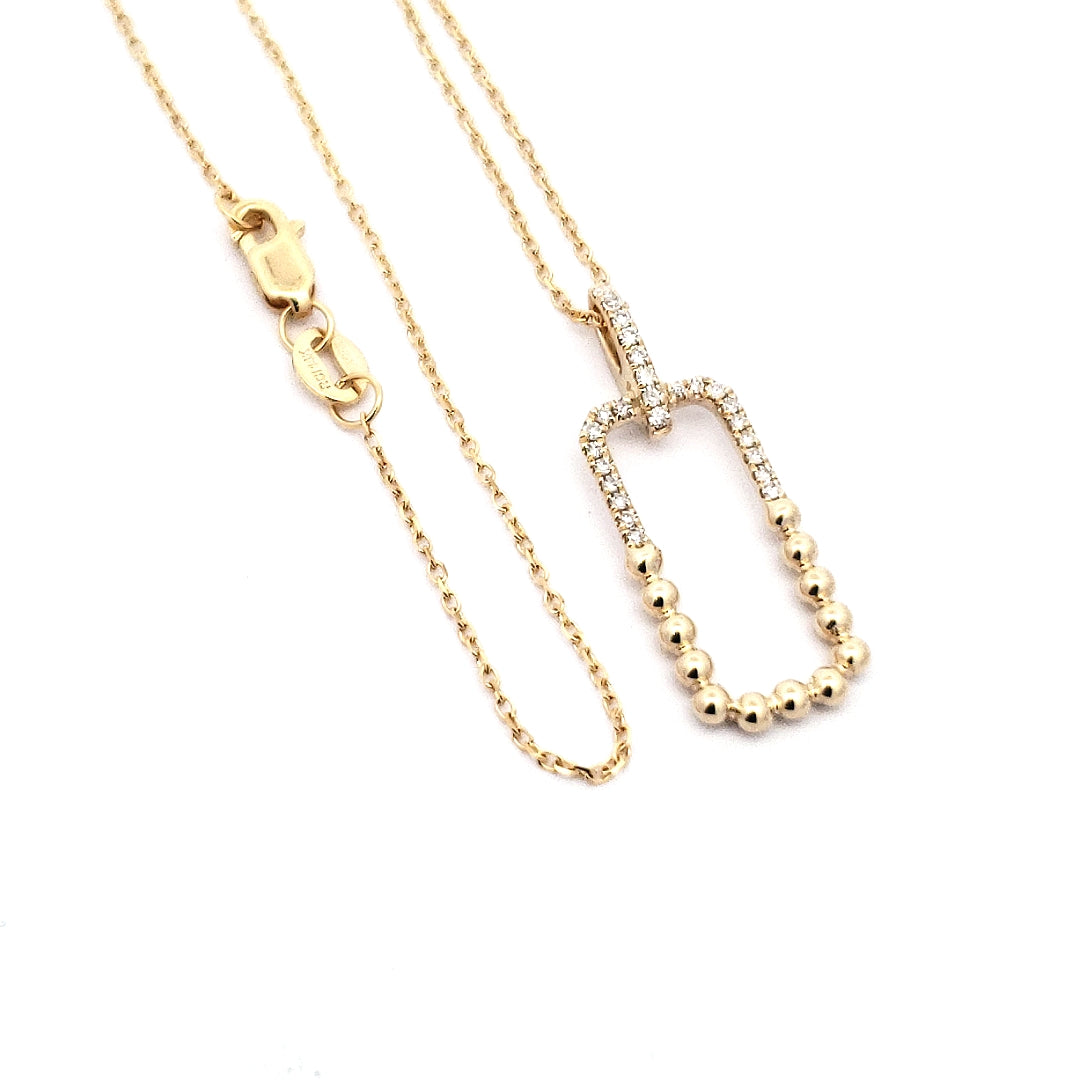 14K Yellow Gold cttw Diamond Pendant
