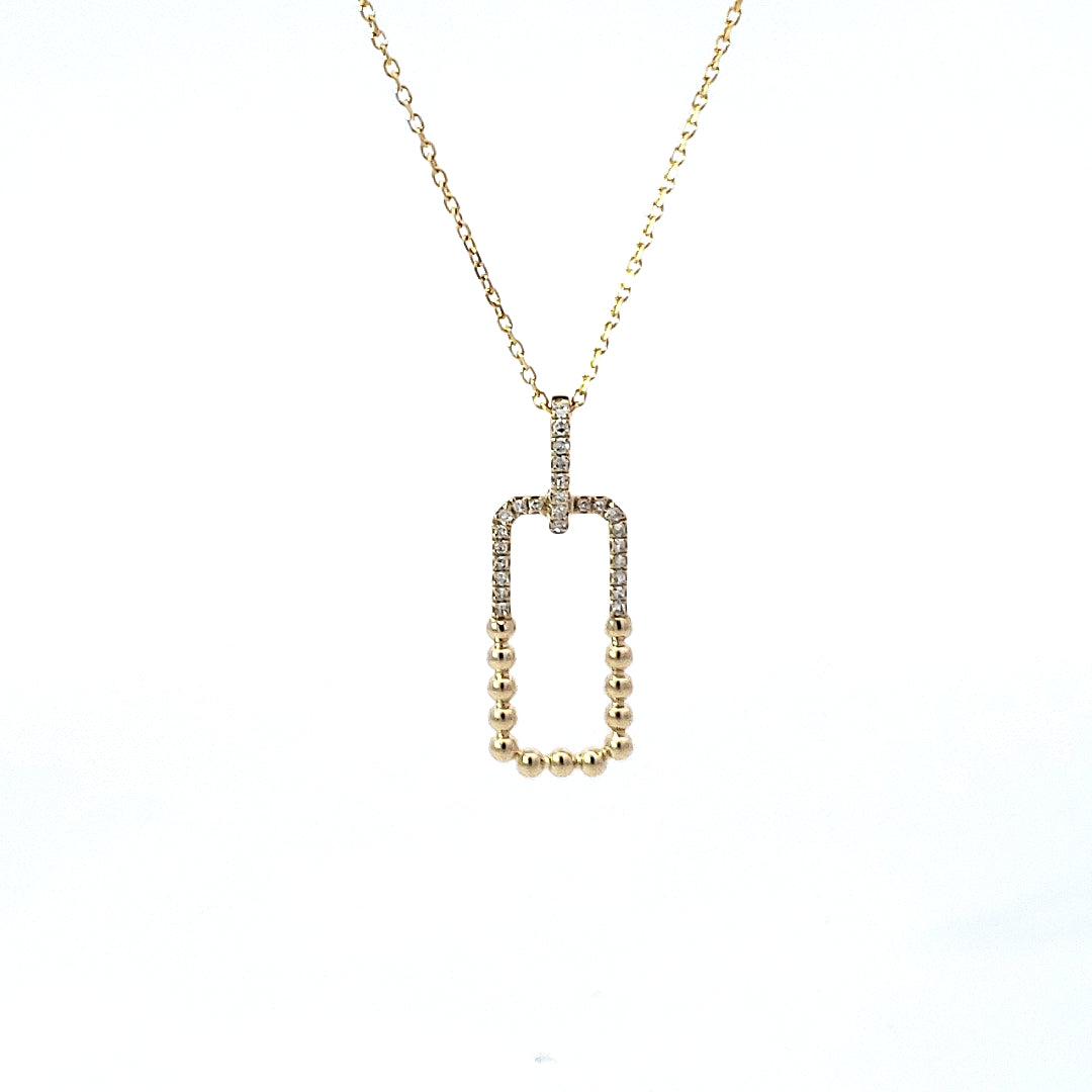 14K Yellow Gold 0.08 cttw Diamond Pendant