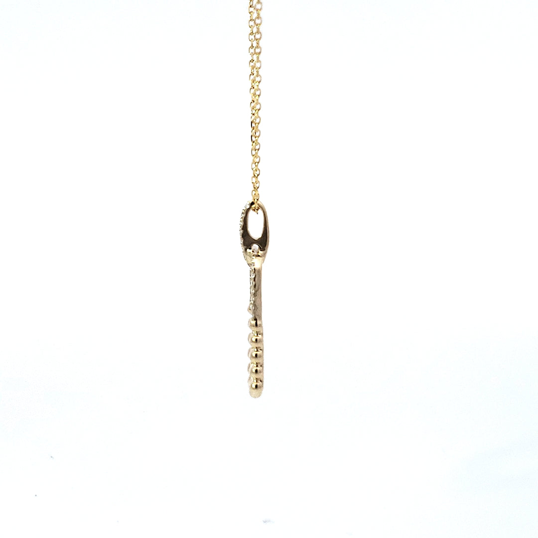 14K Yellow Gold 0.08 cttw Diamond Pendant