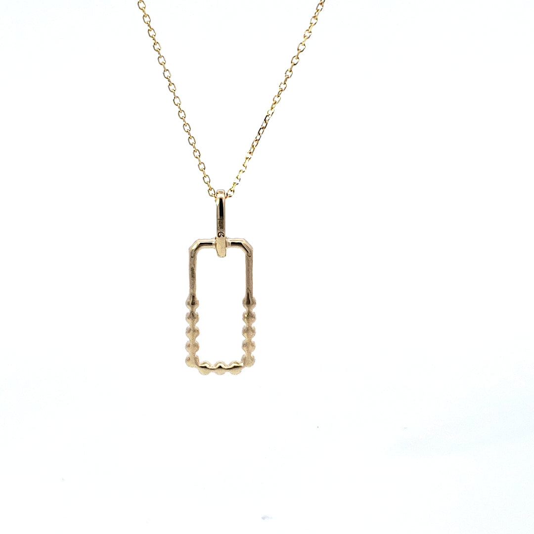 14K Yellow Gold 0.08 cttw Diamond Pendant