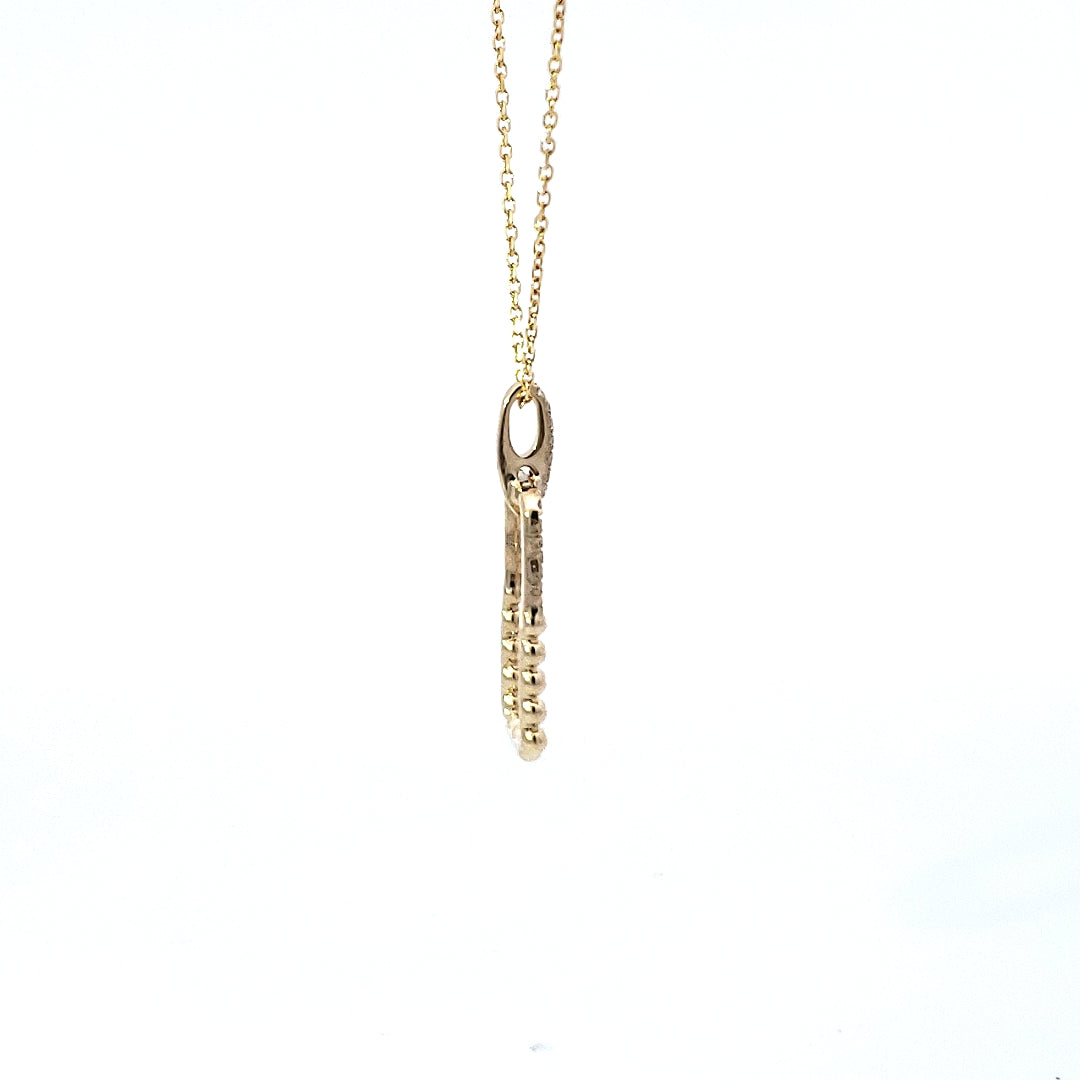 14K Yellow Gold 0.08 cttw Diamond Pendant