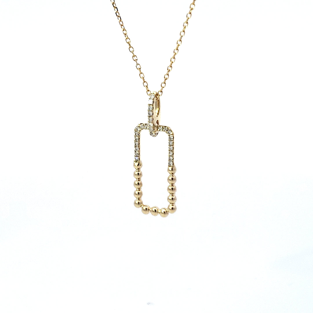 14K Yellow Gold 0.08 cttw Diamond Pendant