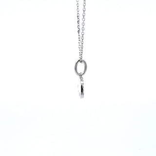 14K White Gold Sapphire and Diamond Elephant Necklace, 18"