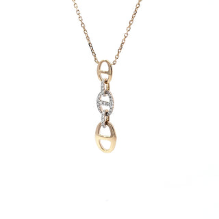 Colgante de diamantes de 0,15 quilates en oro amarillo de 14 quilates
