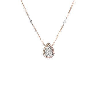Colgante de diamantes de 0,33 quilates en oro rosa de 14 quilates