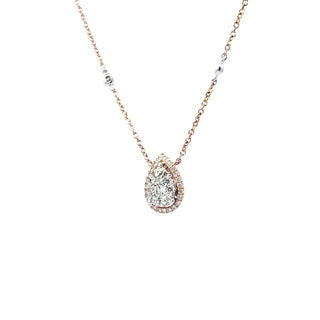 Colgante de diamantes de 0,33 quilates en oro rosa de 14 quilates