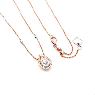 Colgante de diamantes de 0,33 quilates en oro rosa de 14 quilates