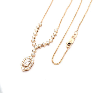 Colgante de diamantes de 0,70 quilates en oro amarillo de 14 quilates