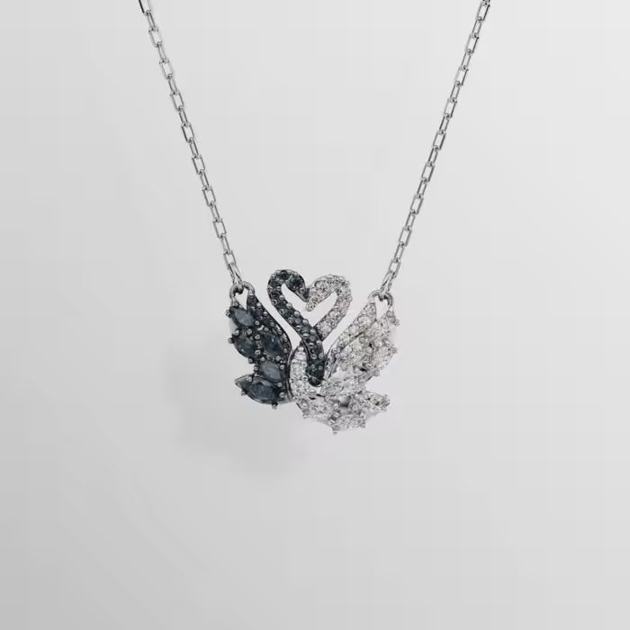 Swarovski - Swan pendant, Swan, Black, Rhodium plated 5705721