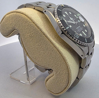 Rolex by Swiss Crown™ EE. UU. Reloj Oyster Submariner de acero de segunda mano con certificación independiente de Rolex de 40 mm y esfera negra 