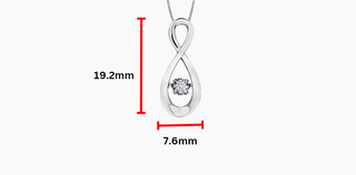 10K White Gold 0.03 cttw Diamond Pulse Pendant, 18"