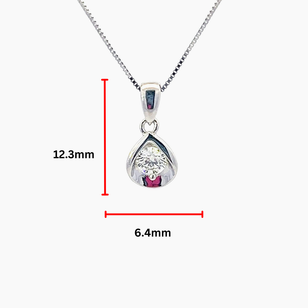 10K White Gold 0.20 cttw Canadian Diamond Solitaire Necklace, 18&quot;
