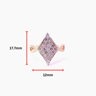 Anillo de diamantes de 0,50 quilates en oro amarillo de 10 quilates - talla 6,5