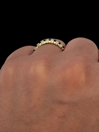 10K Yellow Gold Sapphire and Diamond Ring