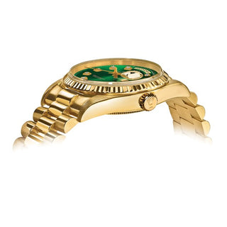 Rolex | 18k Presidential 36mm Case Double Quickset Presidential Green Diamond Dial Watch - Independently Certified Swiss Crown™ USA
