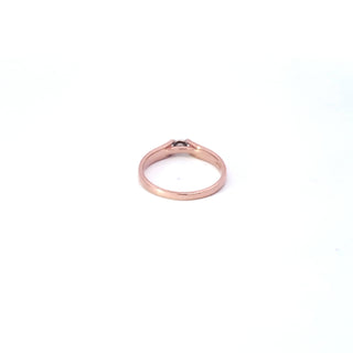 Anillo de diamantes de 0,10 quilates en oro rosa de 10 quilates - Talla 6,5