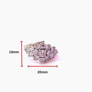 Anillo de diamantes de 1,00 quilates en oro amarillo de 10 quilates - talla 6,5