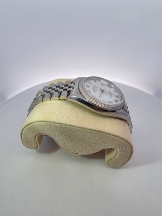 Rolex 36mm Datejust White Dial Fluted Bezel Jubilee Pre-owned Box and Appraisal