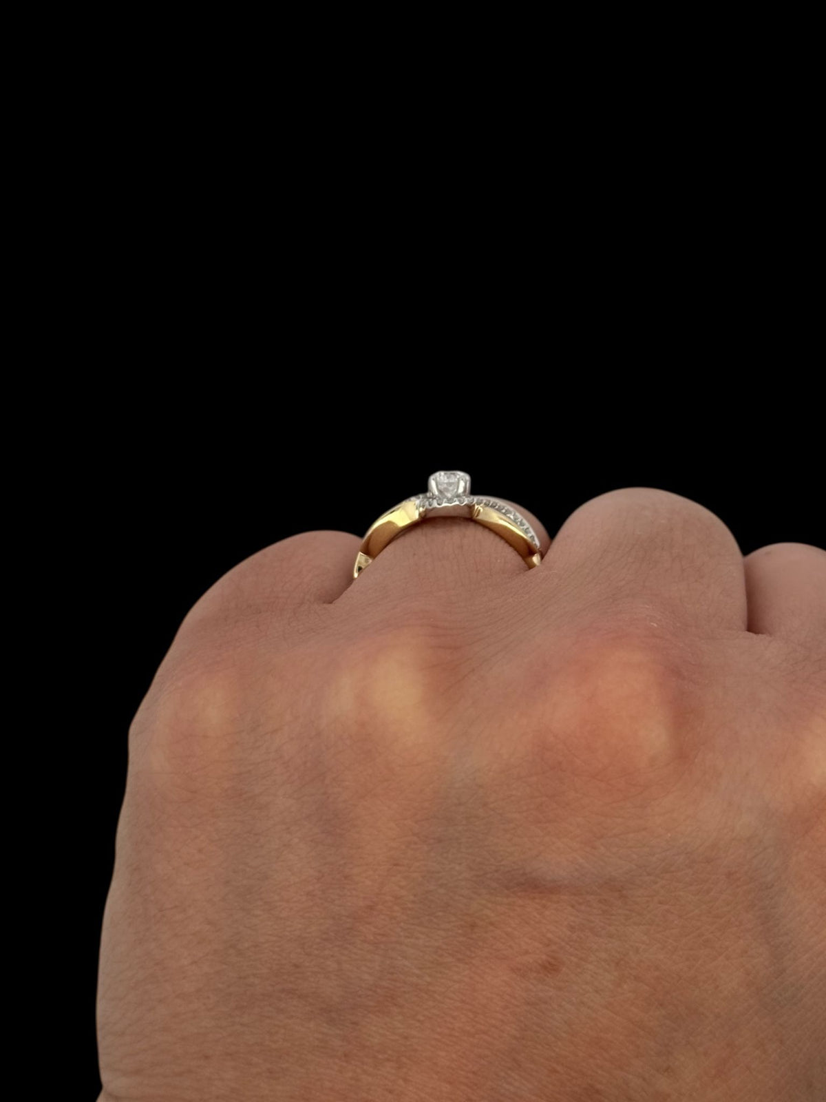 14K Yellow and White Gold 0.50 ct Canadian Diamond Ring