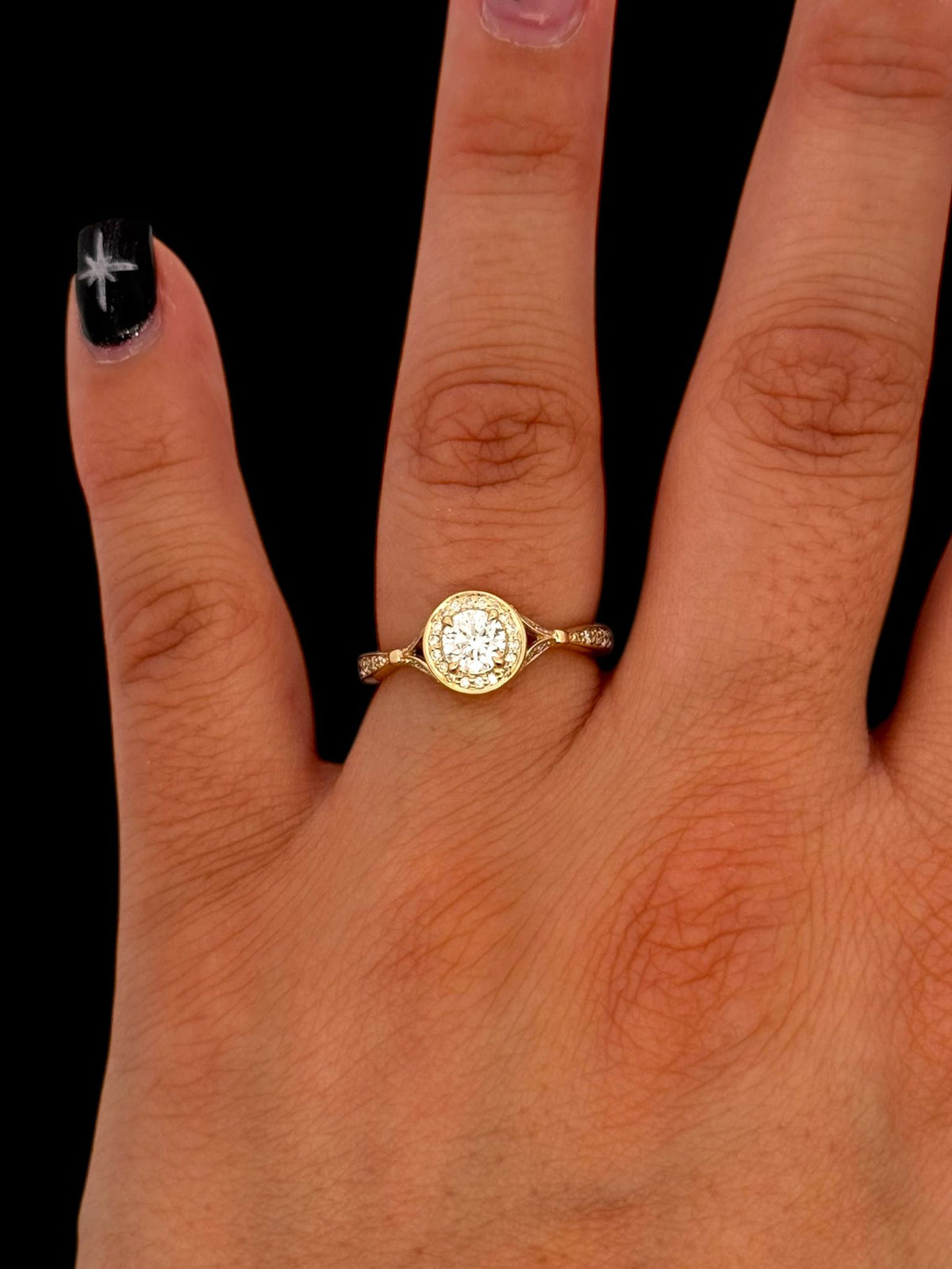 10K Yellow Gold 0.44 ct Canadian Diamond Ring