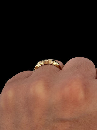 10K Yellow Gold Sapphire and Diamond Ring