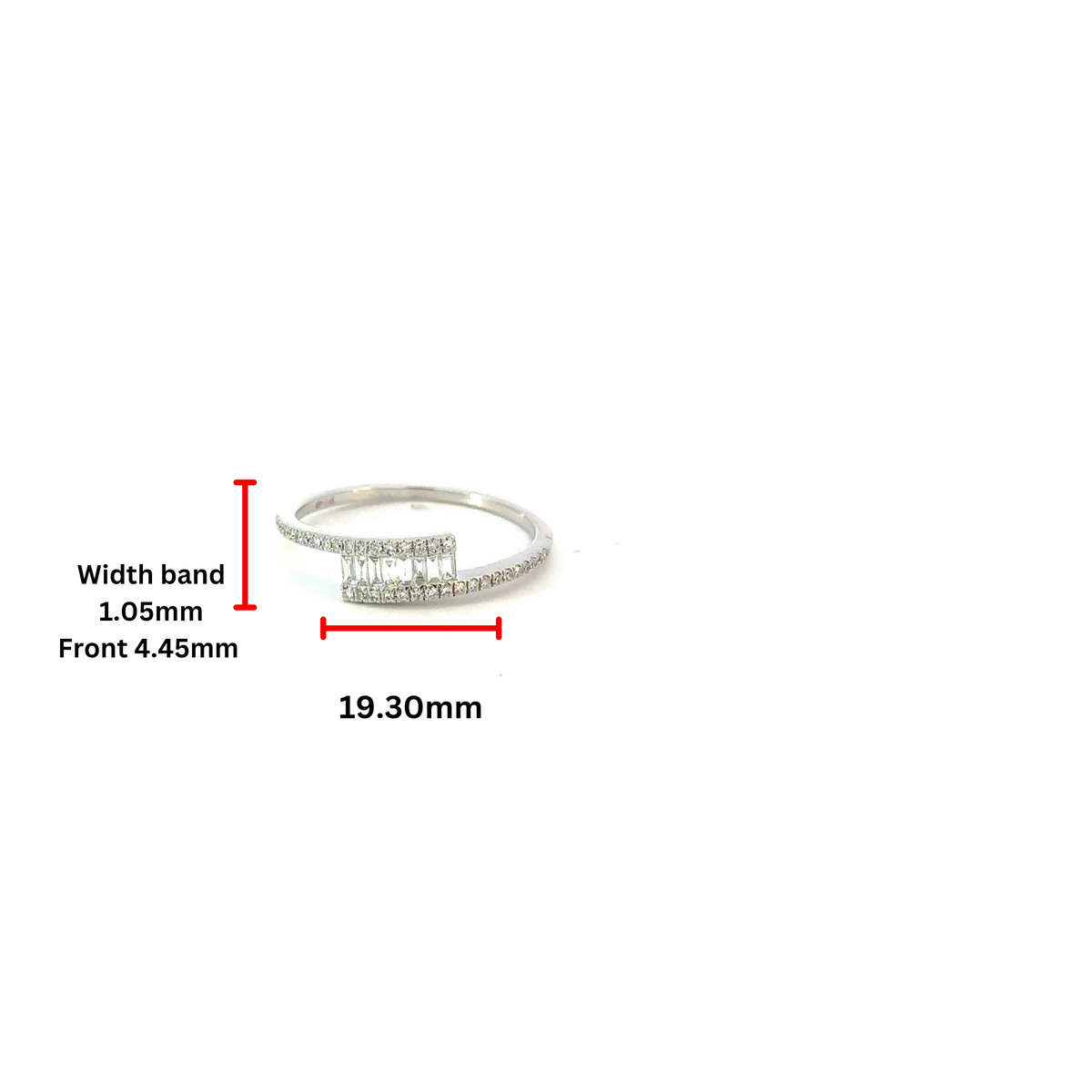 14K White Gold 0.22 cttw Diamond Ring