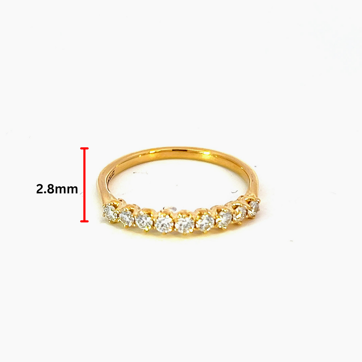 14K Yellow Gold 0.36cttw Canadian Diamond Ring - size 6.5