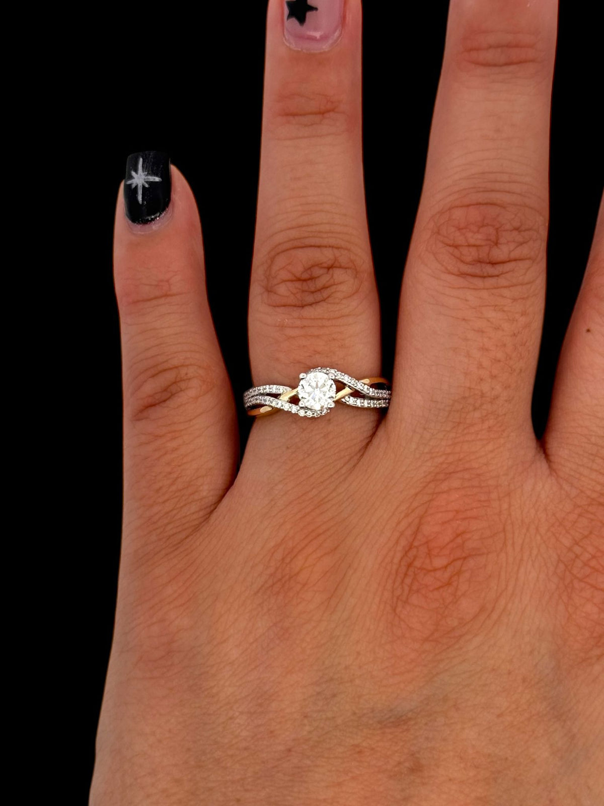 14K Yellow and White Gold 0.50 ct Canadian Diamond Ring