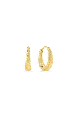 Textured Huggie Earrings