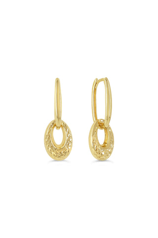 Diamond Cut Transformers Huggie Earrings