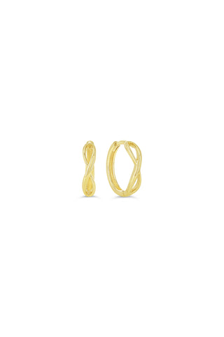 Infiniti Huggie Earrings - Yellow Gold