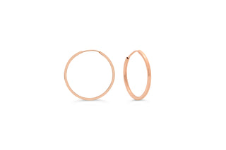 Square Tube Sleeper Earrings, Small - Rose Gold