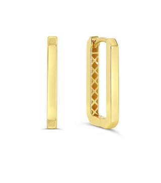 Rectangular Huggie Earrings, Large
