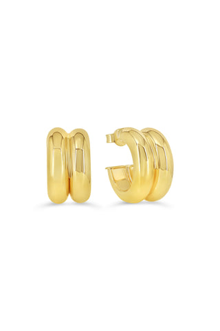 Double-Hoop Stud Earrings
