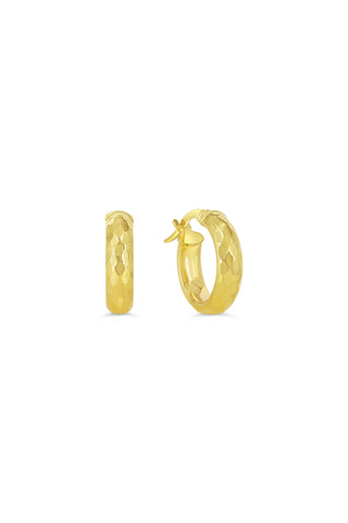 Diamond Cut Hoop Earrings, Small