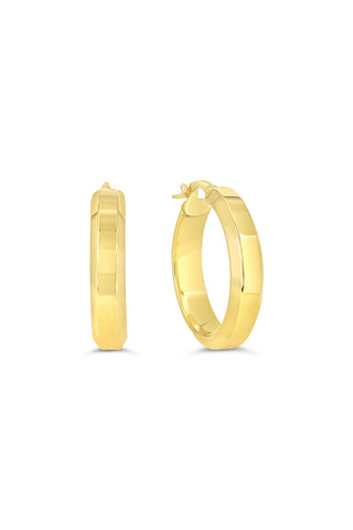 Squared Tube Hoop Earrings, Large