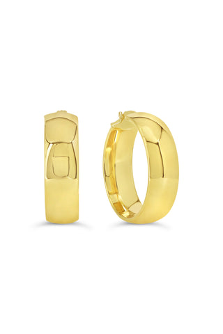 High Polished Hoop Earrings, Large