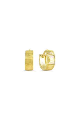 Ribbed Huggie Earrings