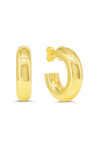 6MM Chunky Hoop Stud Earrings
