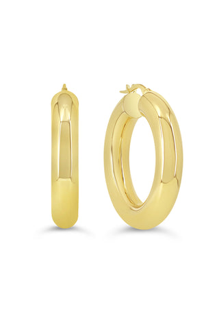 Chunky Hoop Earrings, 6MM