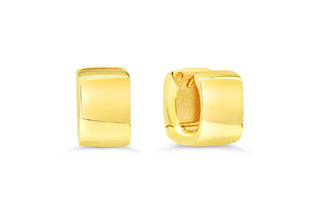Square Huggie Earrings, Large