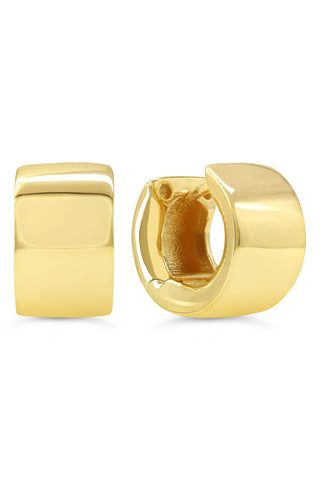 Round Huggie Earrings, Large