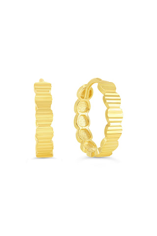 Ribbed Huggie Earrings