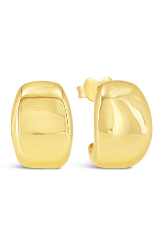 Wide Hoop Stud Earrings